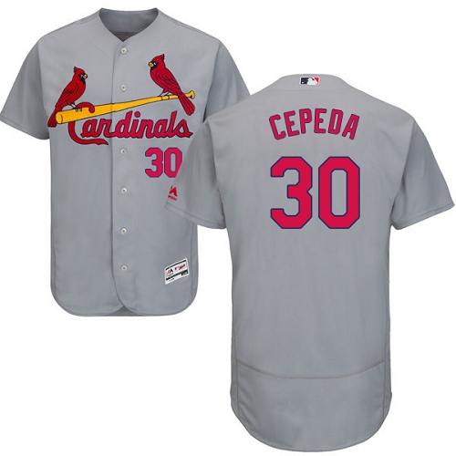 St.Louis Cardinals #30 Orlando Cepeda Grey Flexbase Authentic Collection Stitched Jersey Men's