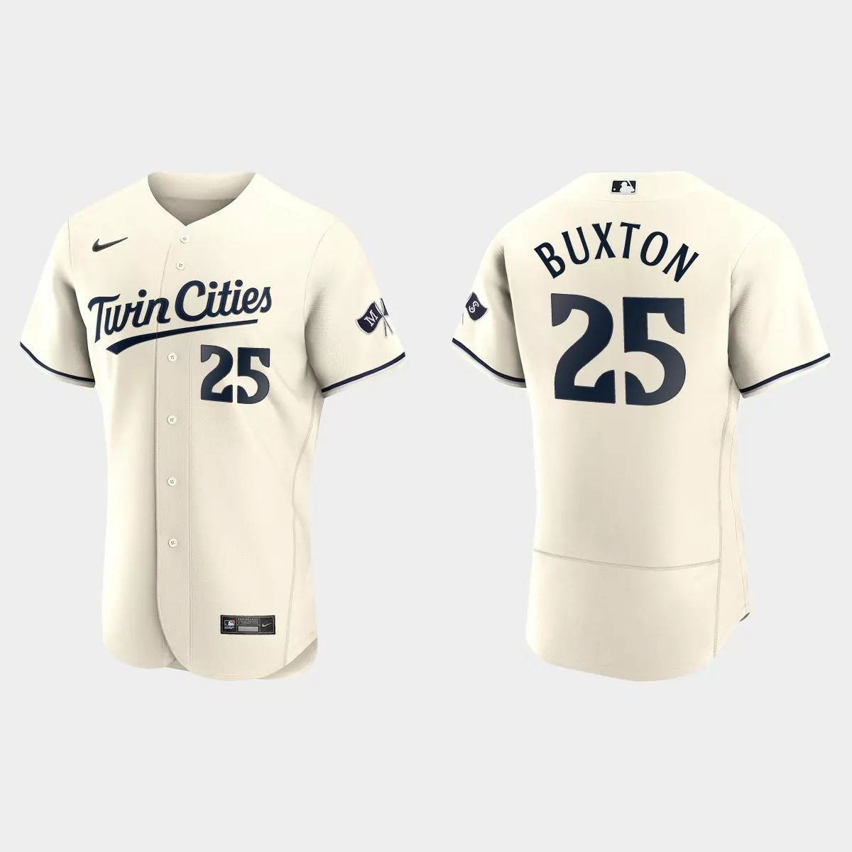 Minnesota Twins #25 Byron Buxton Men's 2023 Authentic Jersey - Cream