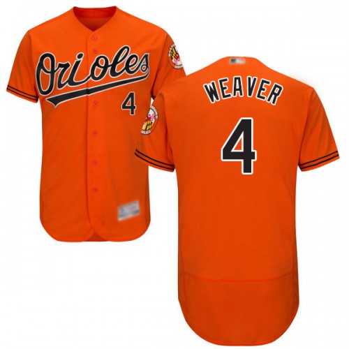 Baltimore Orioles #4 Earl Weaver Orange Flexbase Authentic Collection Stitched Jersey Men's