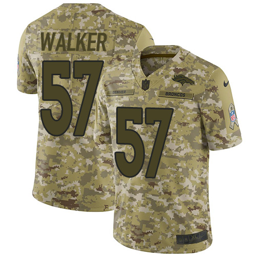 Denver Broncos #57 Demarcus Walker Camo Men's Stitched Limited 2018 Salute To Service Jersey Men's