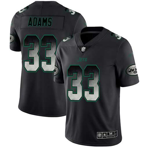 New York Jets #33 Jamal Adams Black Men's Stitched Vapor Untouchable Limited Smoke Fashion Jersey Men's