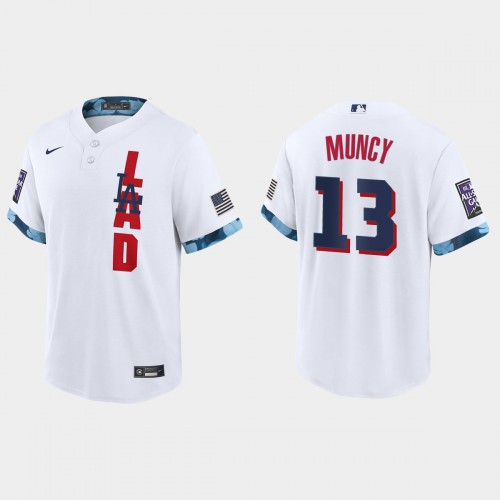 Los Angeles Los Angeles Dodgers #13 Max Muncy 2021 All Star Game Fan's Version White Jersey Men's