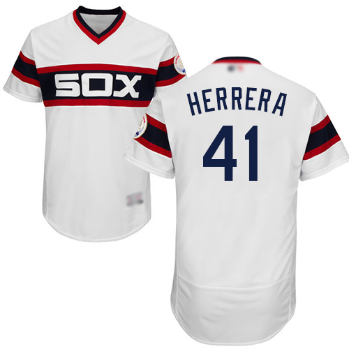 Chicago White Sox #41 Kelvin Herrera White Flexbase Authentic Collection Alternate Home Stitched Jersey Men's