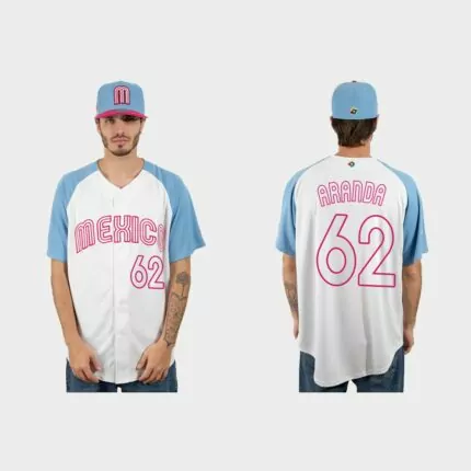 Jonathan Aranda Mexico Baseball 2023 World Baseball Classic Jersey – White Blue