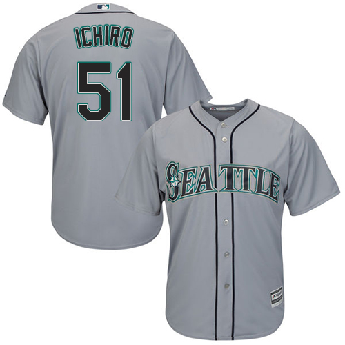 Seattle Mariners #51 Ichiro Suzuki Grey Cool Base Stitched Youth Jersey Youth