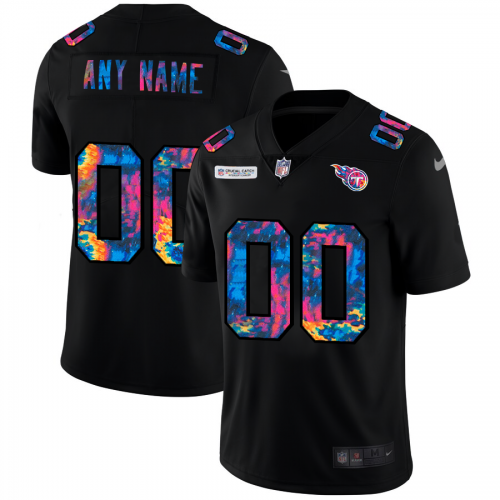 Tennessee Titans Custom Men's Multi-Color Black 2020 Crucial Catch Vapor Untouchable Limited Jersey