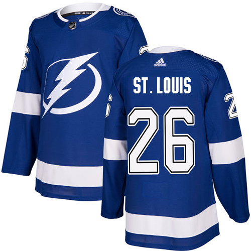 Adidas Tampa Bay Lightning #26 Martin St. Louis Blue Home Authentic Stitched Jersey Men's