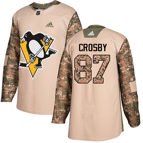Adidas Pittsburgh Penguins #87 Sidney Crosby Camo Authentic 2017 Veterans Day Stitched Youth Jersey Youth