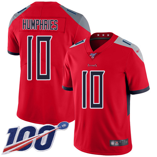Tennessee Titans #10 Adam Humphries Red Men's Stitched Limited Inverted Legend 100th Season Jersey Men's