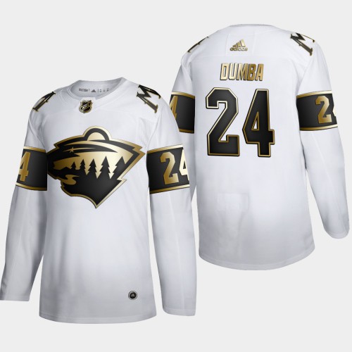 Minnesota Minnesota Wild #24 Matt Dumba Men's Adidas White Golden Edition Limited Stitched Jersey Men's