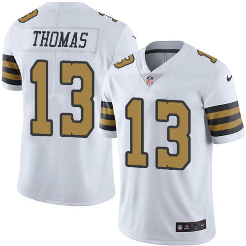 Saints #13 Michael Thomas White Youth Stitched Limited Rush Jersey