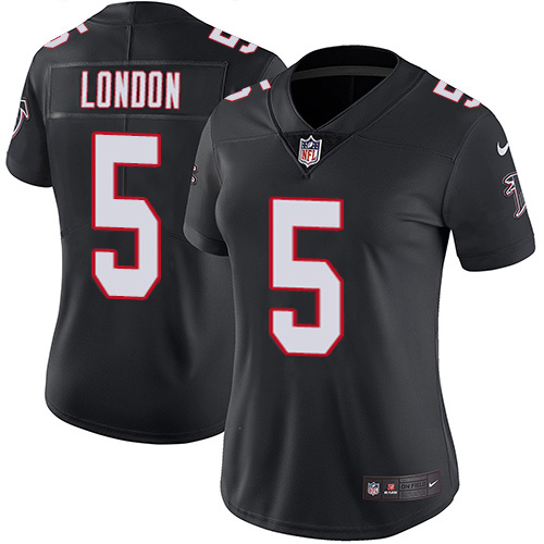 Falcons #5 Drake London Black Alternate Stitched Women's Vapor Untouchable Limited Jersey