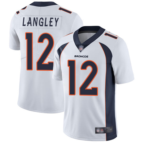 Denver Broncos #12 Brendan Langley White Men's Stitched Vapor Untouchable Limited Jersey Men's