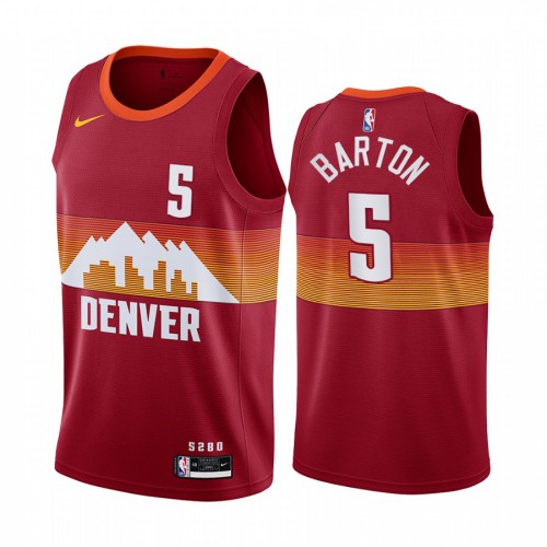 Denver Nuggets #5 Will Barton Red Swingman 2020-21 City Edition Jersey Mens