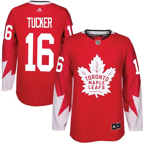 Adidas Maple Toronto Maple Leafs #16 Darcy Tucker Red Team Canada Authentic Stitched Jersey Men's