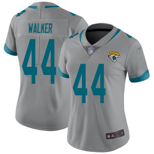 Jaguars #44 Travon Walker Silver Women's Stitched Limited Inverted Legend Jersey