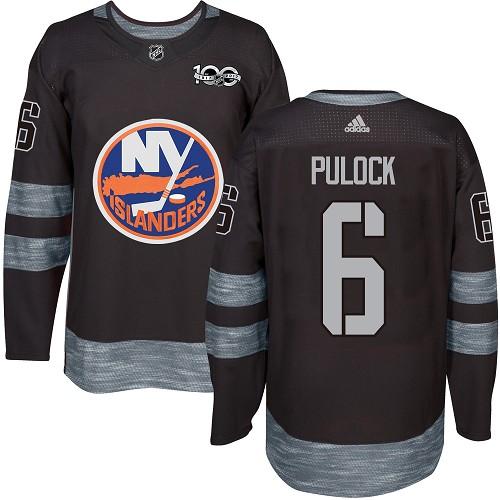 Adidas New York Islanders #6 Ryan Pulock Black 1917-2017 100th Anniversary Stitched Jersey Men's
