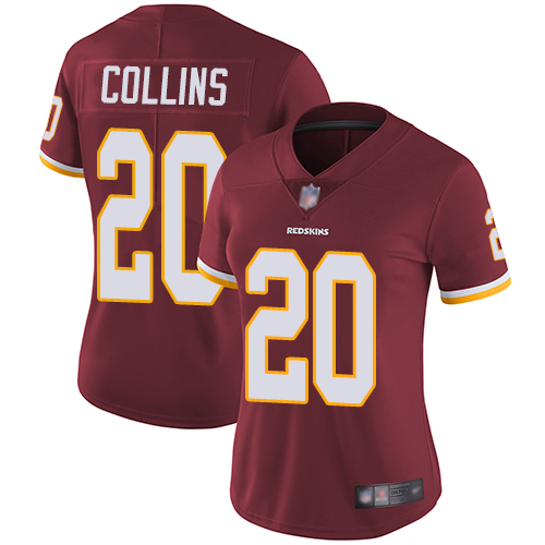 Washington Commanders #20 Landon Collins Burgundy Red Team Color Women's Stitched Vapor Untouchable Limited Jersey Womens