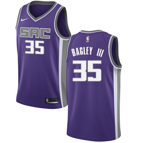 Sacramento Kings #35 Marvin Bagley III Purple Swingman Icon Edition Jersey Mens