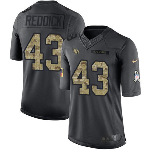 Arizona Cardinals #43 Haason Reddick Black Youth Stitched Limited 2016 Salute to Service Jersey Youth