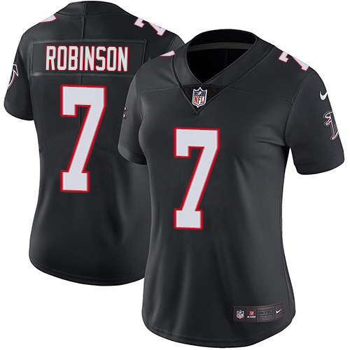 Falcons #7 Bijan Robinson Black Alternate Stitched Women's Vapor Untouchable Limited Jersey
