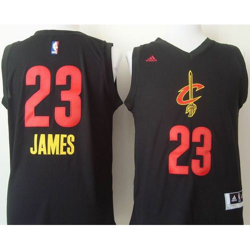Cleveland Cavaliers #23 LeBron James Black New Fashion Stitched Jersey Mens