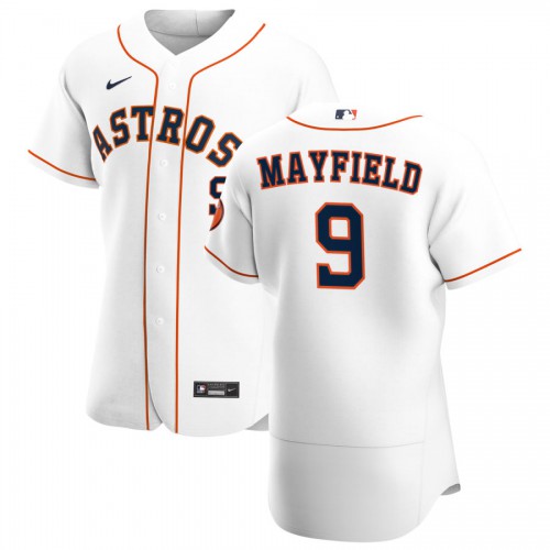 Houston Houston Astros #9 Jack Mayfield Men's White Home 2020 Authentic Player Jersey Men's