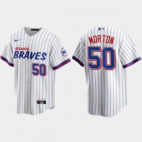 Atlanta Atlanta Braves #50 Charlie Morton White Men's 2021 City Connect Replica Jersey Men's
