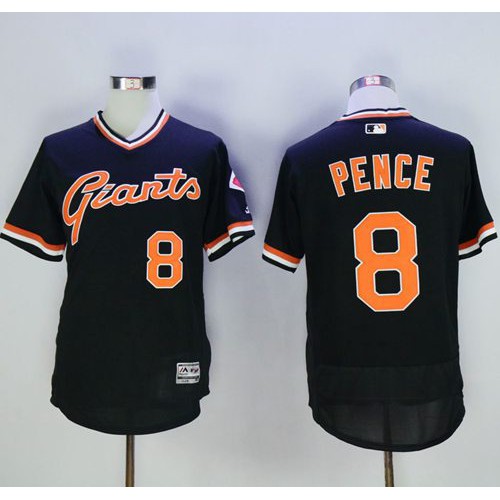 San Francisco Giants #8 Hunter Pence Black Flexbase Authentic Collection Cooperstown Stitched Jersey Men's