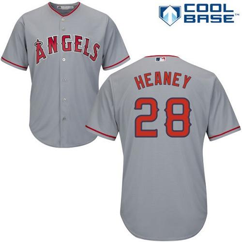 Los Angeles Angels #28 Andrew Heaney Grey Cool Base Stitched Youth Jersey Youth