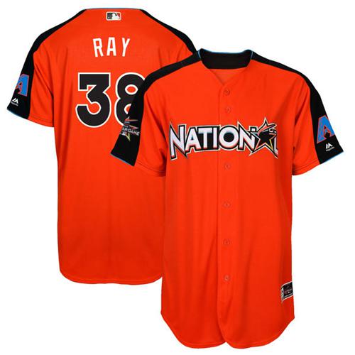 Arizona Diamondbacks #38 Robbie Ray Orange 2017 All-Star National League Stitched Jersey Men's