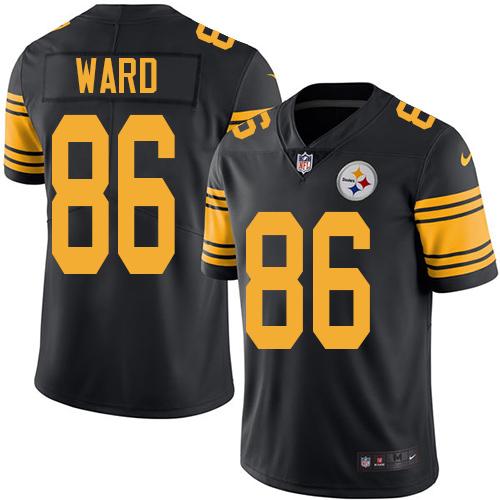Pittsburgh Steelers #86 Hines Ward Black Youth Stitched Limited Rush Jersey Youth