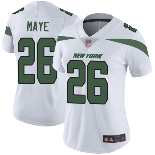 New York Jets #26 Marcus Maye White Women's Stitched Vapor Untouchable Limited Jersey Womens