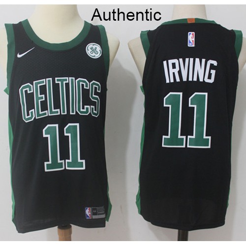 Boston Celtics #11 Kyrie Irving Black Authentic Statement Edition Jersey Mens