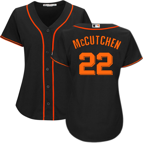 San Francisco Giants #22 Andrew McCutchen Black Alternate Women's Stitched Jersey Womens