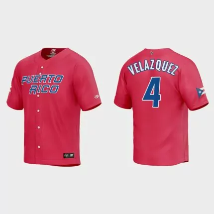 Nelson Velazquez Puerto Rico Baseball 2023 World Baseball Classic Jersey – Red