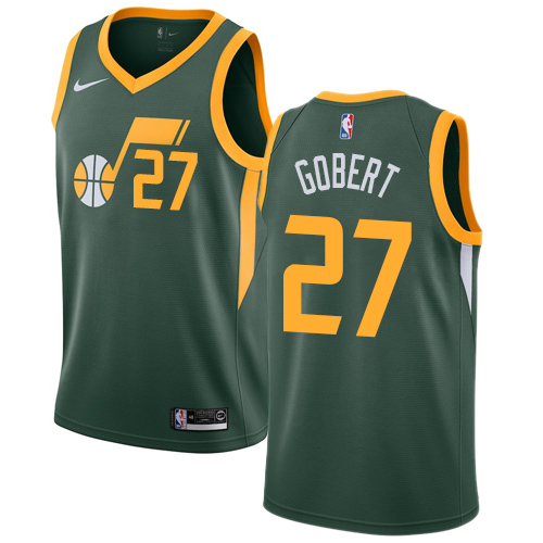Utah Jazz #27 Rudy Gobert Green Swingman Earned Edition Jersey Mens
