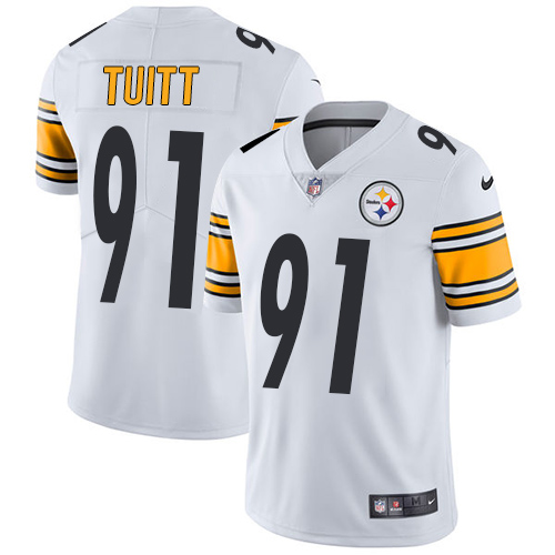 Pittsburgh Steelers #91 Stephon Tuitt White Youth Stitched Vapor Untouchable Limited Jersey Youth