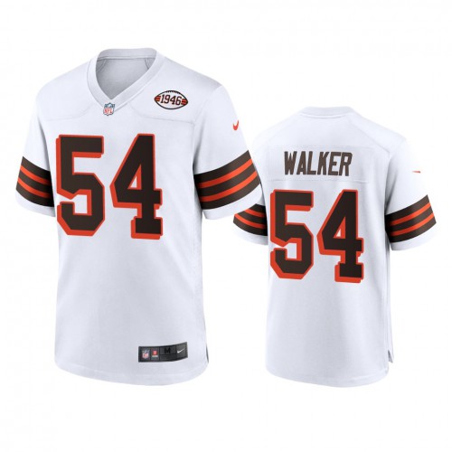 Men's Cleveland Browns #54 Anthony Walker 1946 Collection Alternate Game Limited Jersey - White Men's