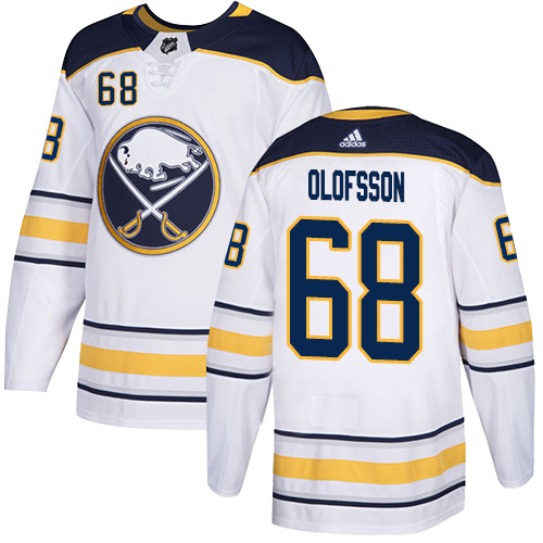 Adidas Buffalo Sabres #68 Victor Olofsson White Road Authentic Stitched Jersey Men's