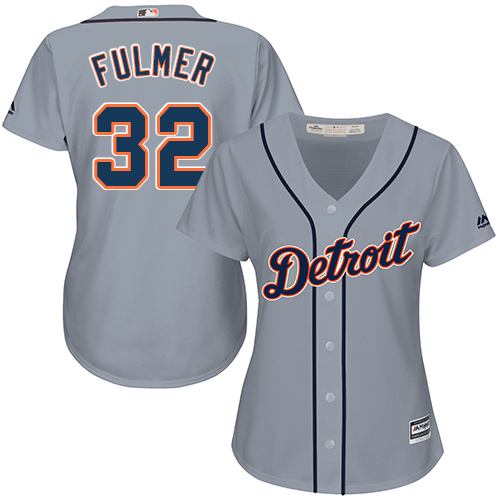 Detroit Tigers #32 Michael Fulmer Grey Road Women's Stitched Jersey Womens