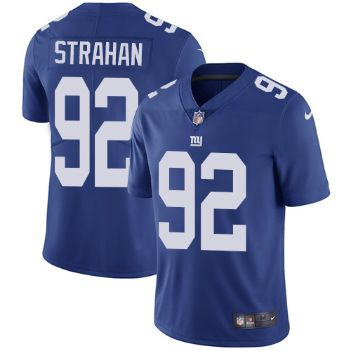 Giants #92 Michael Strahan Royal Blue Team Color Men's Stitched Vapor Untouchable Limited Jersey