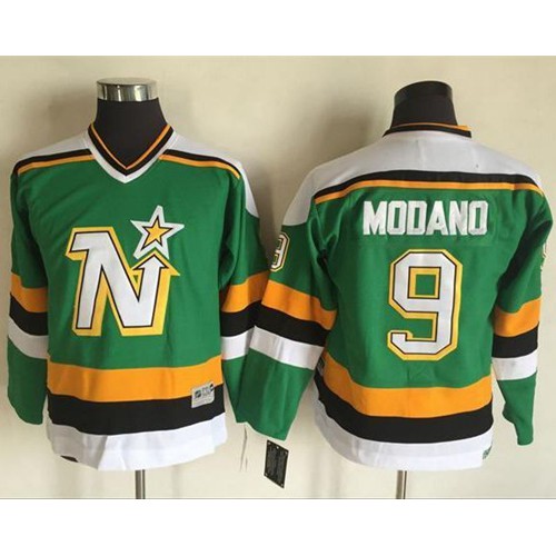 Dallas Stars #9 Mike Modano Green CCM Throwback Youth Stitched Jersey Youth