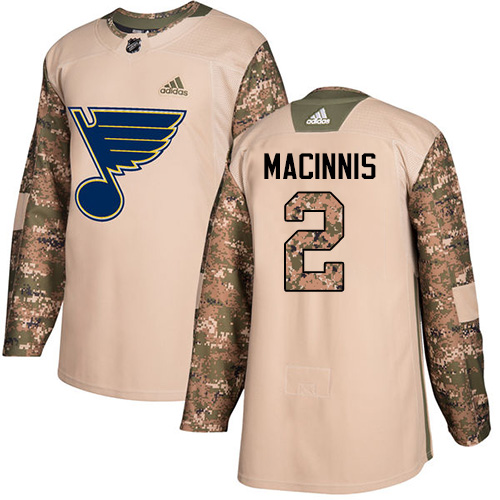 Adidas St. Louis Blues #2 Al MacInnis Camo Authentic 2017 Veterans Day Stitched Jersey Men's