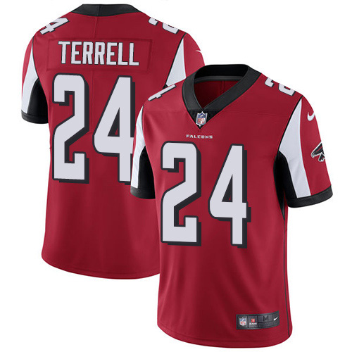 Atlanta Falcons #24 A.J. Terrell Red Team Color Men's Stitched Vapor Untouchable Limited Jersey Men's