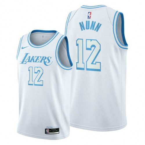 Los Angeles Lakers #12 Kendrick Nunn White Womens Swingman 2020-21 City Edition Jersey Womens