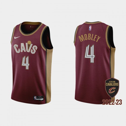 Cleveland Cavaliers #4 Evan Mobley Mens Wine 2022-23 Jersey - City Edition Mens