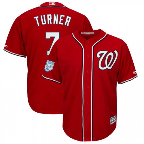 Washington Nationals #7 Trea Turner Red 2019 Spring Training Cool Base Stitched Jersey Men's