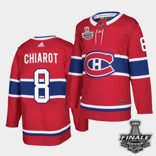Adidas Montreal Canadiens #8 Ben Chiarot Red Home Authentic 2021 Stanley Cup Final Patch Jersey Men's