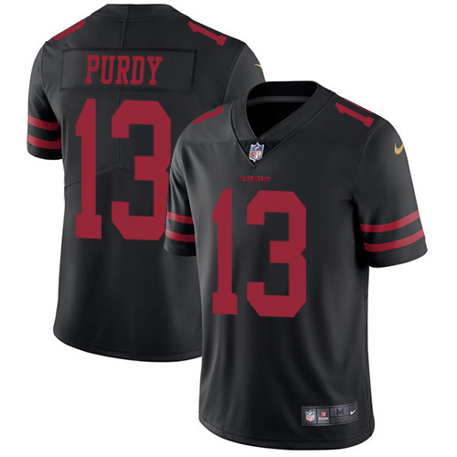 49ers #13 Brock Purdy Black Alternate Men's Stitched Vapor Untouchable Limited Jersey